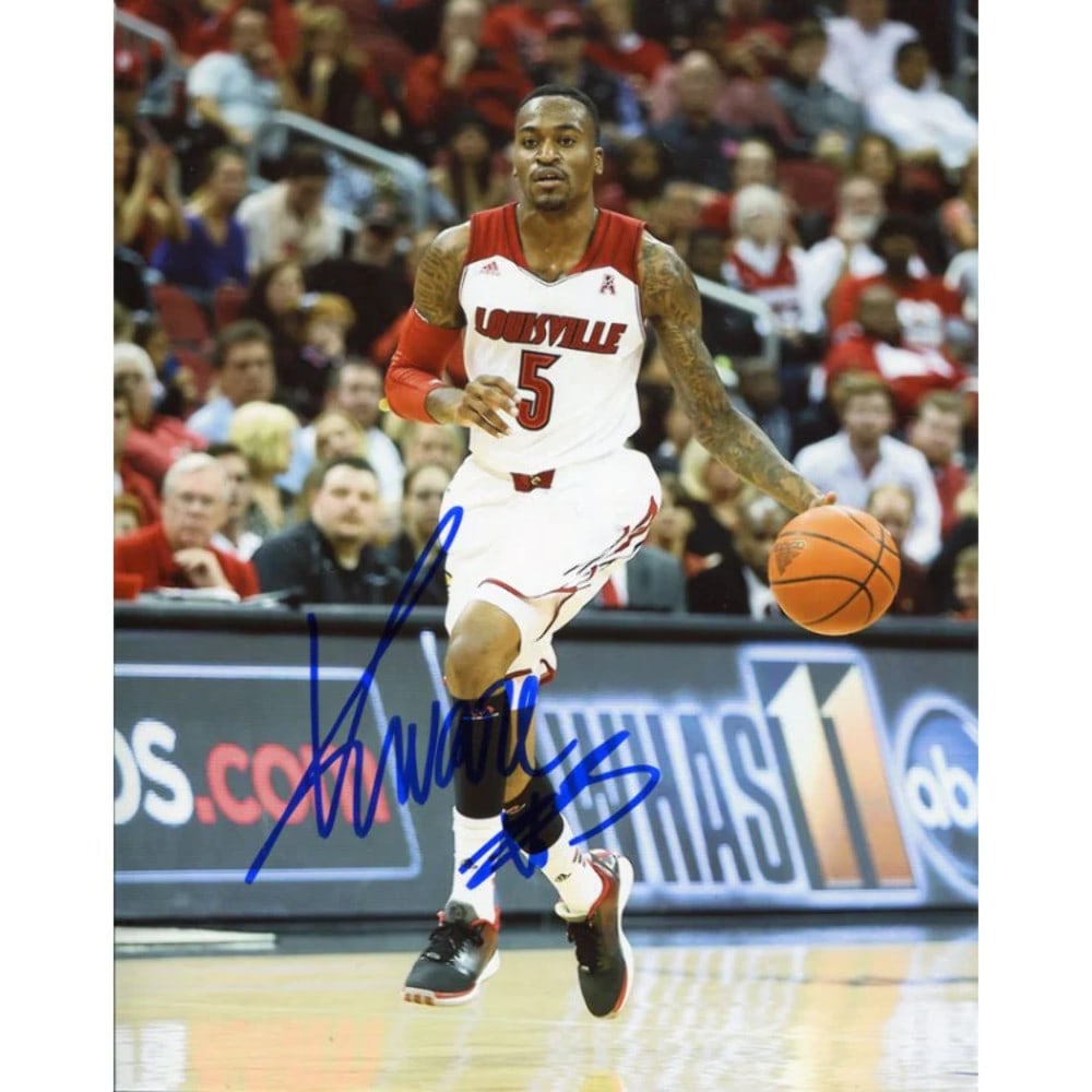 Kevin Ware Autographed 8x10 Photo: Kevin Ware Autographed 8x10 Photo Item Specifics: Signed in blue sharpie across the front of the photo Kevin is dribling the ball down the court, while playing with the Louisville Cardinals Item is