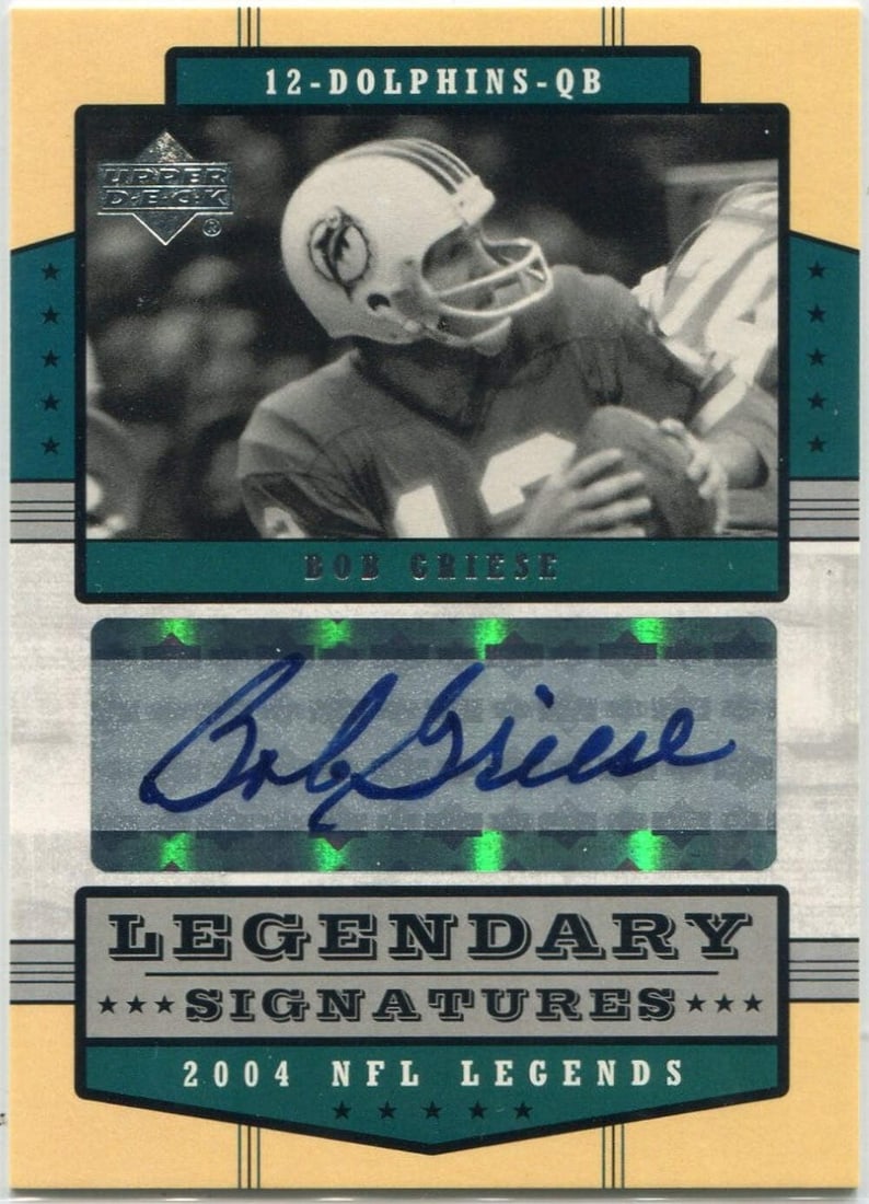 Bob Griese 2004 Upper Deck Legendary Signatures Autographed Card #LS-BG (1 of 2)