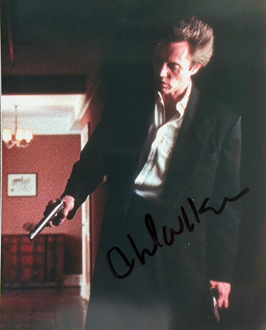 Christopher Walken Autographed 8x10 Celebrity Photo: Christopher Walken Autographed 8x10 Celebrity Photo Signed in black sharpie across the front, this 8x10 celebrity photo features Christopher Walken. The iconic actor's signature adds a touch of authen