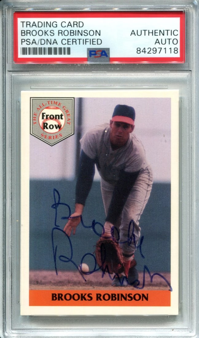 Robinson Brooks Front Row Autographed Card PSA (1 of 1)