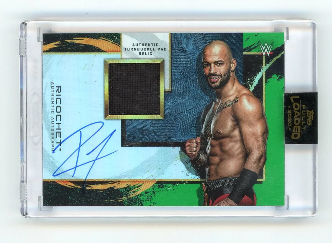 Ricochet 2020 Topps Authentic Autograph #A-RC Card 15/ 50: Ricochet 2020 Topps Authentic Autograph #A-RC Card 15/ 50 Ricochet 2020 Topps Authentic Autograph #A-RC Card 15/50 - A unique collectible featuring an autographed card from the Ricochet series, with