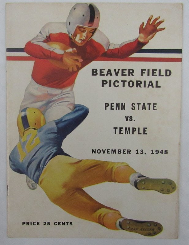 Nittany Lions 1948 Penn State vs Temple Owls College Football Program (1 of 4)