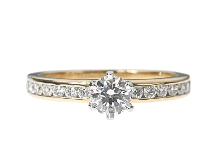 Tiffany & Co Round Brilliant Channel Set Diamond 0.36ct 18k PT Ring W Paper Box (1 of 9)