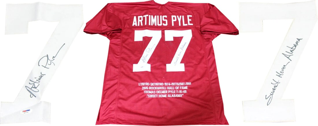 Artimus Pyle " Sweet Home Alabama" Autographed Lynyrd Skynyrd Jersey (JSA) (1 of 4)