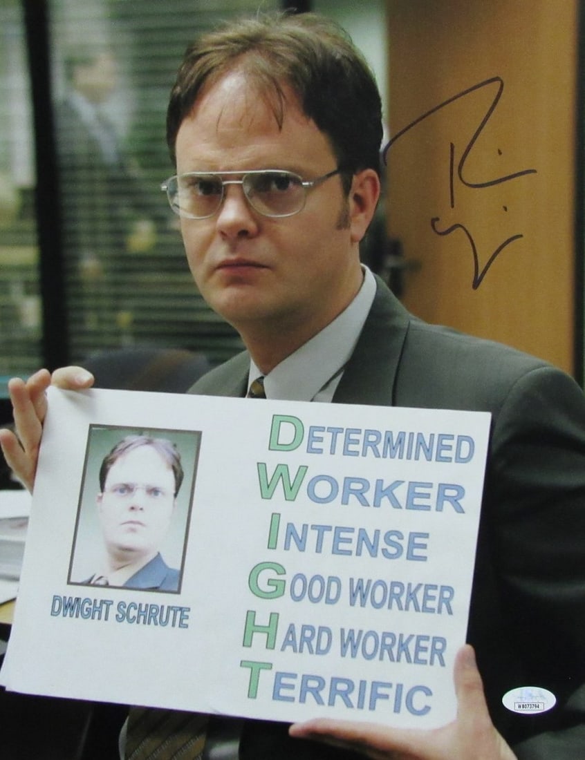 Office The Rainn Wilson Autographed 184736 Photo 11x14 JSA: Office The Rainn Wilson Autographed 184736 Photo 11x14 JSA Autographed 11x14 Photo of Creed Bratton from "The Office" with Rainn Wilson's signature, verified by the JSA (James Spence Authentication).