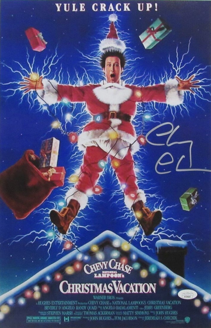 Chevy Chase Autographed 11x17 Movie Poster "Christmas Vacation" JSA 175867: Chevy Chase Autographed 11x17 Movie Poster "Christmas Vacation" JSA 175867 Item Specifics: Autograph Authentication: James Spence (JSA) Industry: Movies Original/Reproduction: Original Original/Reprin