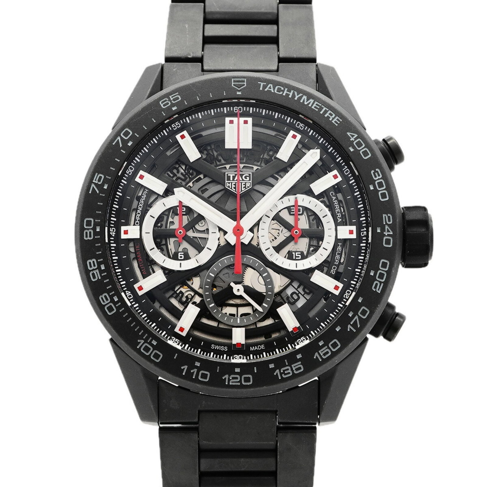 Tag Heuer Wristwatch: Tag Heuer Wristwatch The Tag Heuer wristwatch boasts a sleek ceramic band and a durable case diameter of 45.5mm, making it a stylish accessory for those seeking a classic timepiece. With its 20cm leng