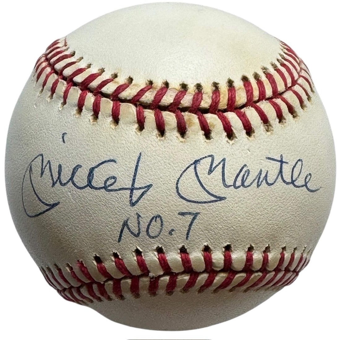 Mickey Mantle No.7 Autographed Official American League Baseball (JSA/ UDA) (1 of 3)