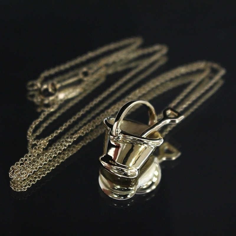 Vintage Tiffany & Co 18k Yellow Gold Bucket Shovel Chain Pendant Necklace c1991 (1 of 9)