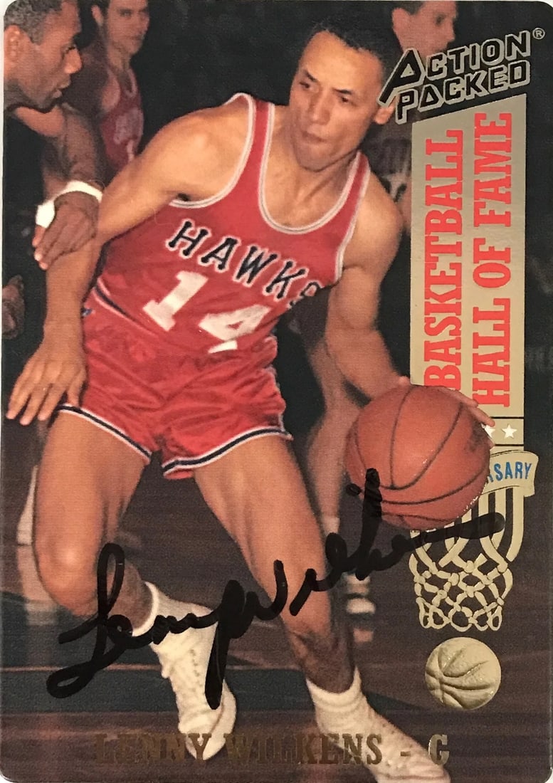 Action Packed Card Lenny Wilkens Signed (1 of 2)