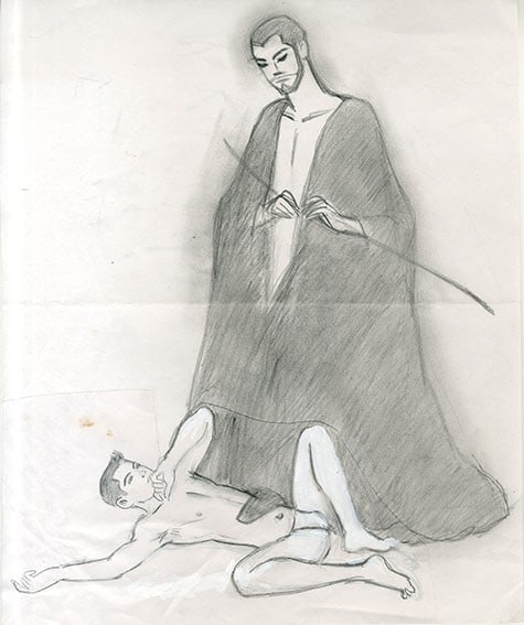 Rune Naito Original Pencil Drawing Naked Man Cloaked Figure Japanese Art: Rune Naito Original Pencil Drawing Naked Man Cloaked Figure Japanese Art Item Specifics: Artist: Rune Naito Subject: Nude Male Figure Material: Pencil on Paper Style: Japanese Size: 30 x 24.5 cm Produ