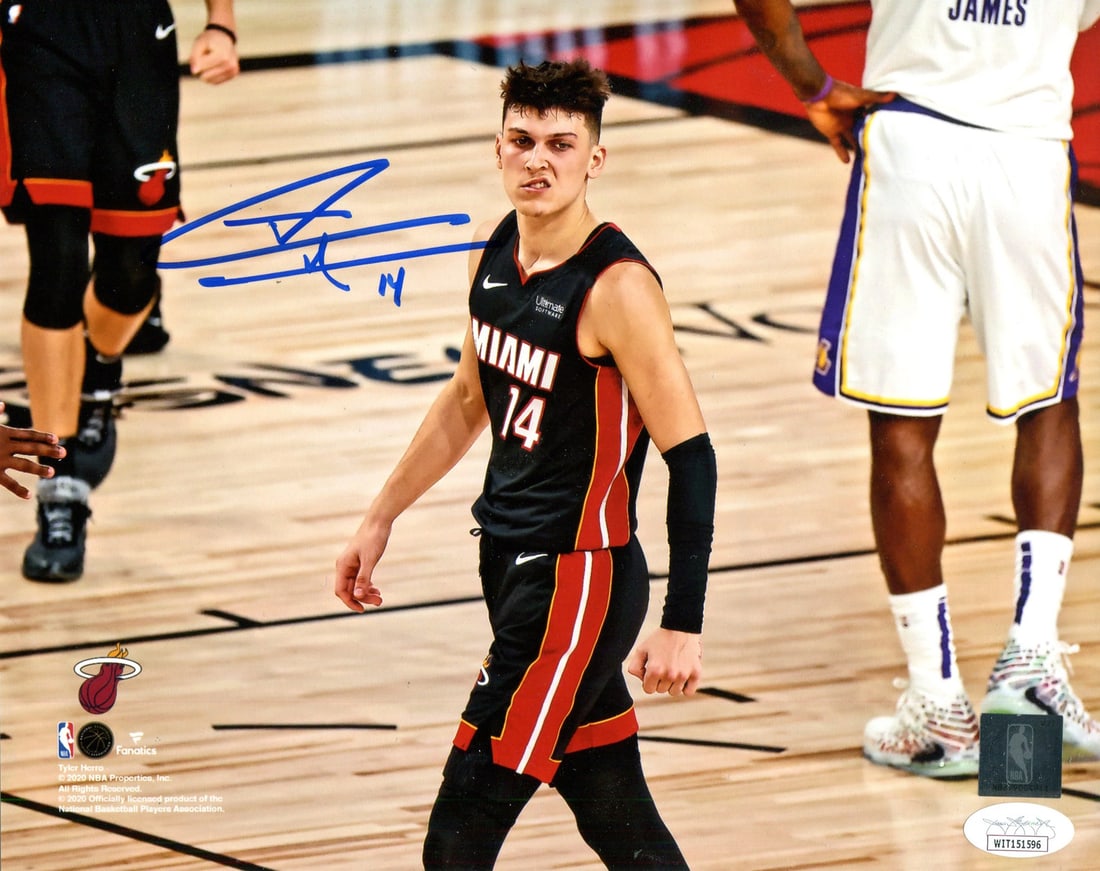 Tyler Herro Autographed Snarl 8x10 Photo (JSA) (1 of 4)