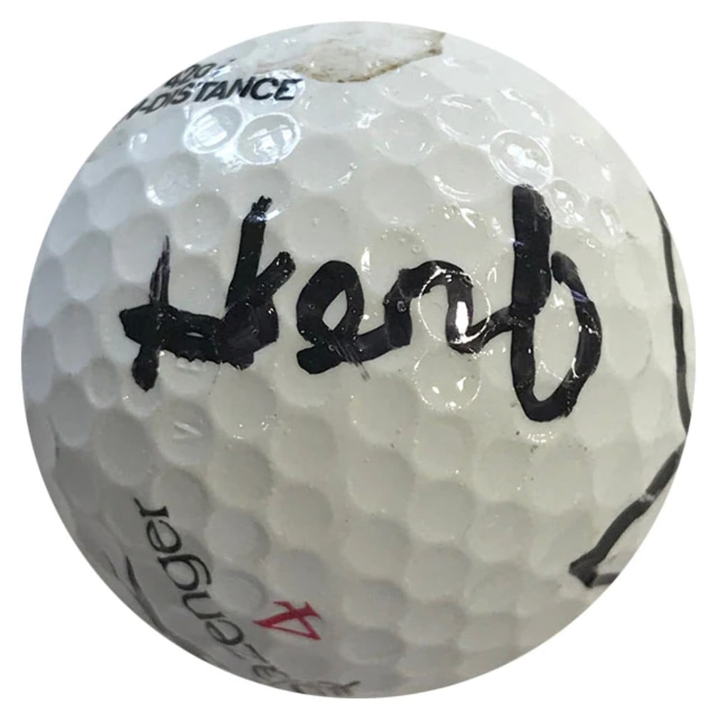 Autographed Slazenger Golf Ball by Herb Jeffries (1 of 2)