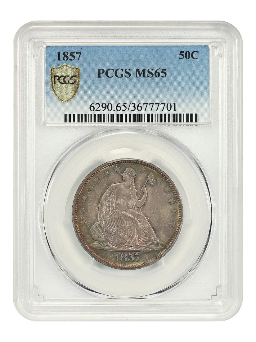 Liberty Seated Half Dollar 50C MS65 PCGS 1857 (1 of 5)
