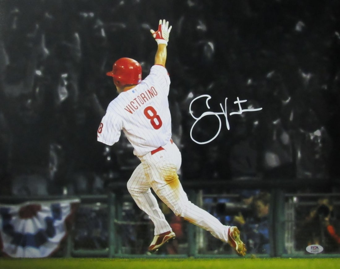 Shane Victorino Philadelphia Phillies Signed/ Autographed 16x20 Photo PSA 192097 (1 of 3)