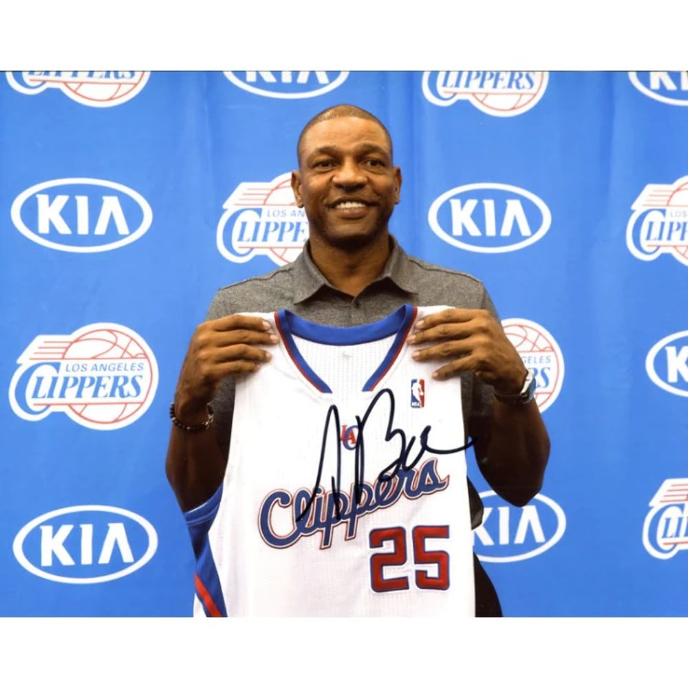 Rivers Doc Autographed Basketball Photo (1 of 1)