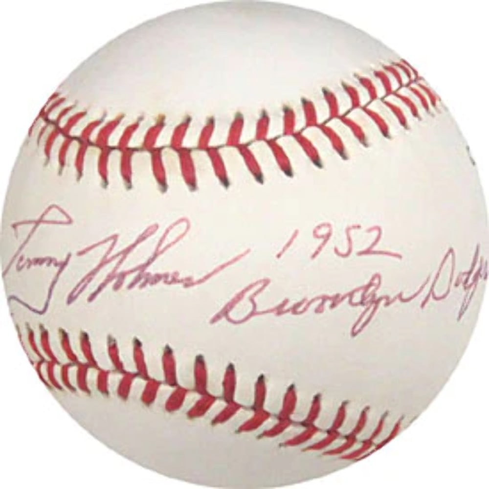 Tommy Holmes 1952 Brooklyn Dodgers Autographed National League Baseball (1 of 1)