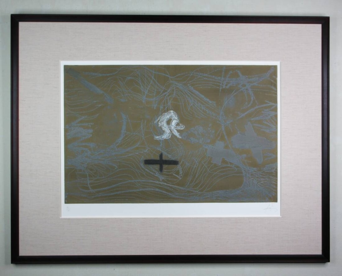 Antoni Tapies The Hazy Earth Lithograph 1984 Signed Limited edition of 75 Framed (1 of 6)