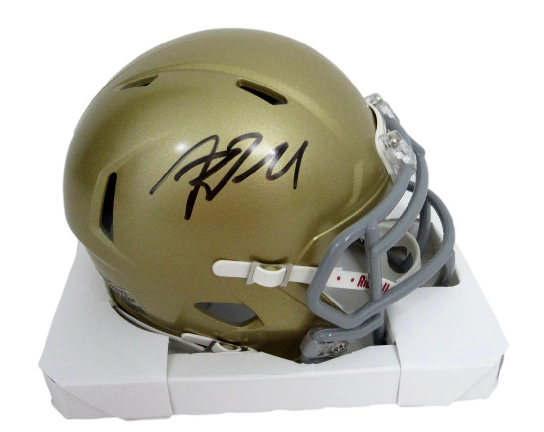 Riley Leonard Signed/ Auto Gold Mini Football Helmet Notre Dame PSA/ DNA 195621 (1 of 3)