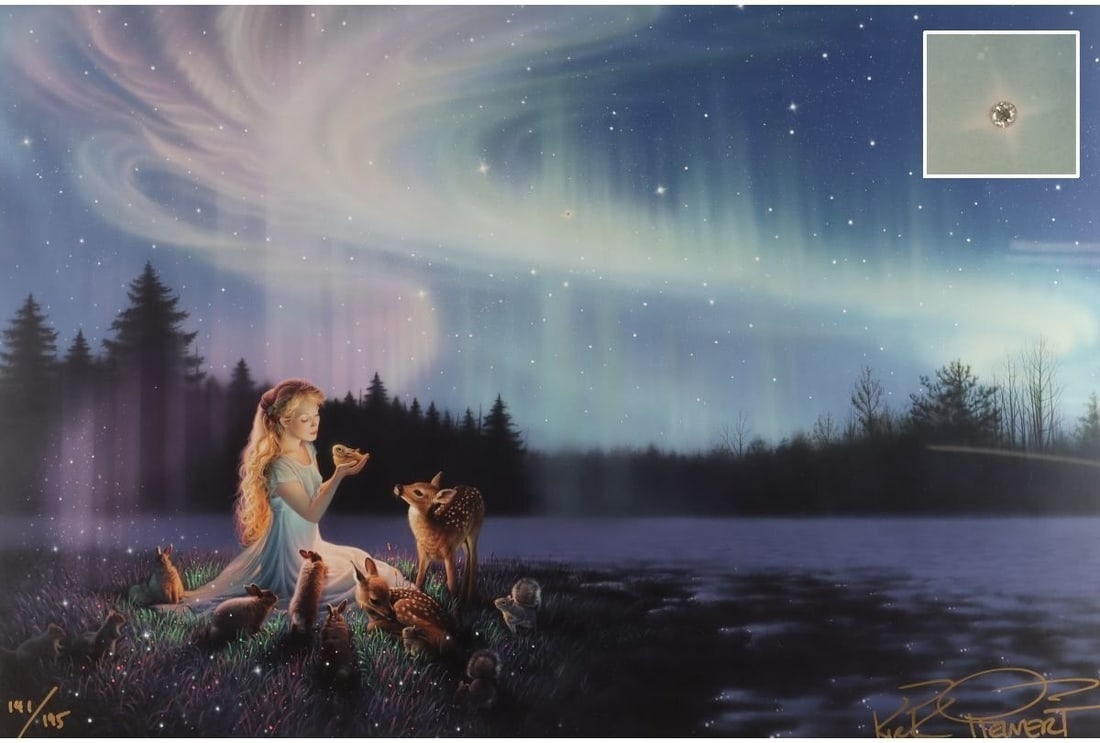 Kirk Reinert woodblock print person animals nature stars aura forest landscape: Kirk Reinert woodblock print person animals nature stars aura forest landscape Item Specifics: Primary Material: Paper Color: Multi-Color Original/Reproduction: Antique Original Region Of Origin: Japa