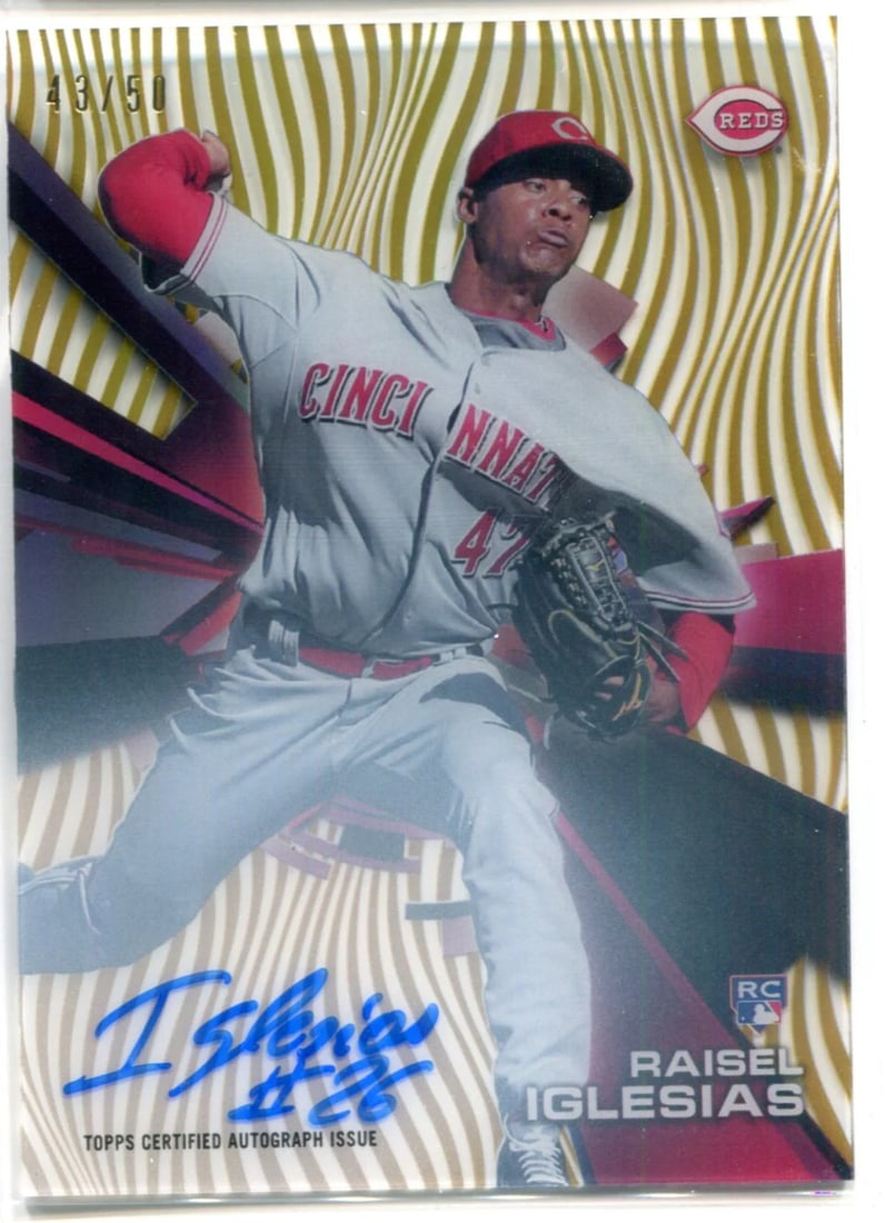 Raisel Iglesias Autographed 2015 Topps Card 43/ 50 (1 of 1)