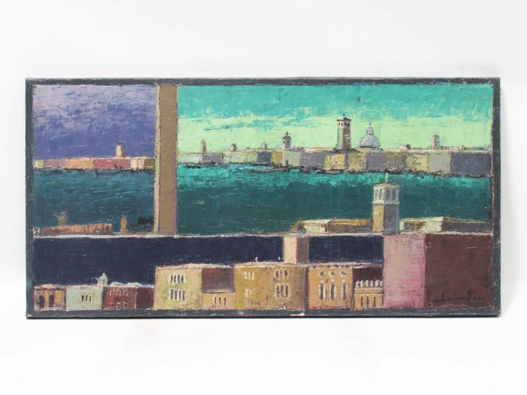Signed French Art Oil Painting 1998 Unframed By Pierre Christin (1 of 7)