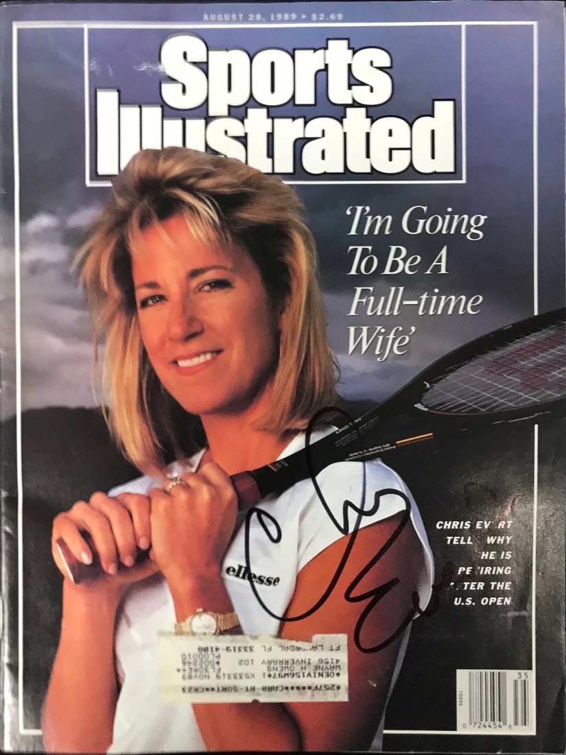 Evert Chris Signed Sports Illustrated August 28 1989 (1 of 2)