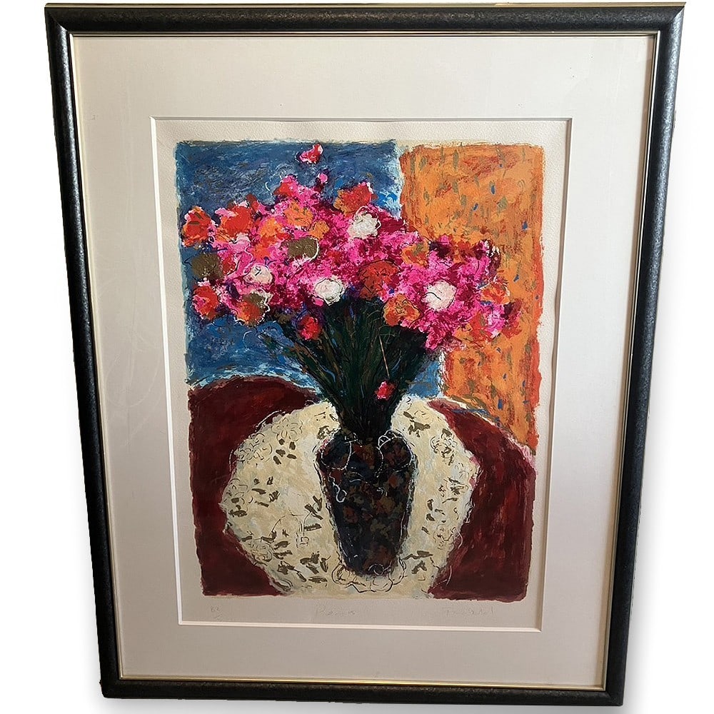 Roy Fairchild Peonies Serigraph Poster Hand Signed Framed Limited: Roy Fairchild Peonies Serigraph Poster Hand Signed Framed Limited Item Specifics: Artist: Roy Fairchild Signed By: Roy Fairchild Signed: Yes Style: Contemporary Art Theme: Art Material: Paper Original