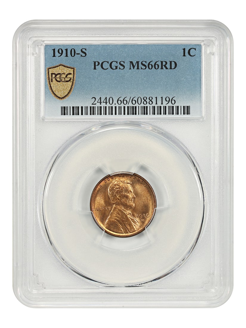 1910-S 1C PCGS MS66RD - Lincoln Cent (Wheat Reverse) - Tough in Full RD (1 of 4)
