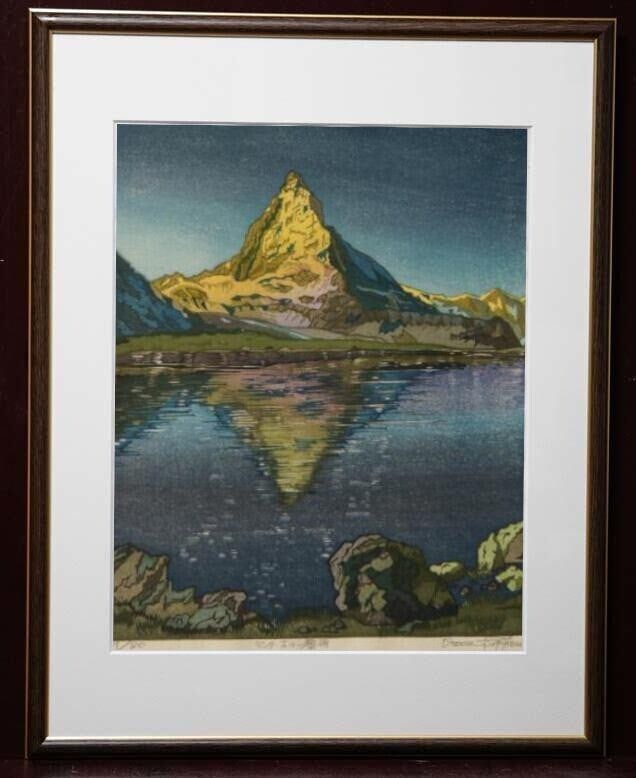 Osamu Sugiyama Matterhorn Dawn Woodblock print Signed Framed Limited To 80: Osamu Sugiyama Matterhorn Dawn Woodblock print Signed Framed Limited To 80 Item Specifics: Type: NA Product Disclaimer: Please review the full description and photos. Lithographs may be plate-signed, 
