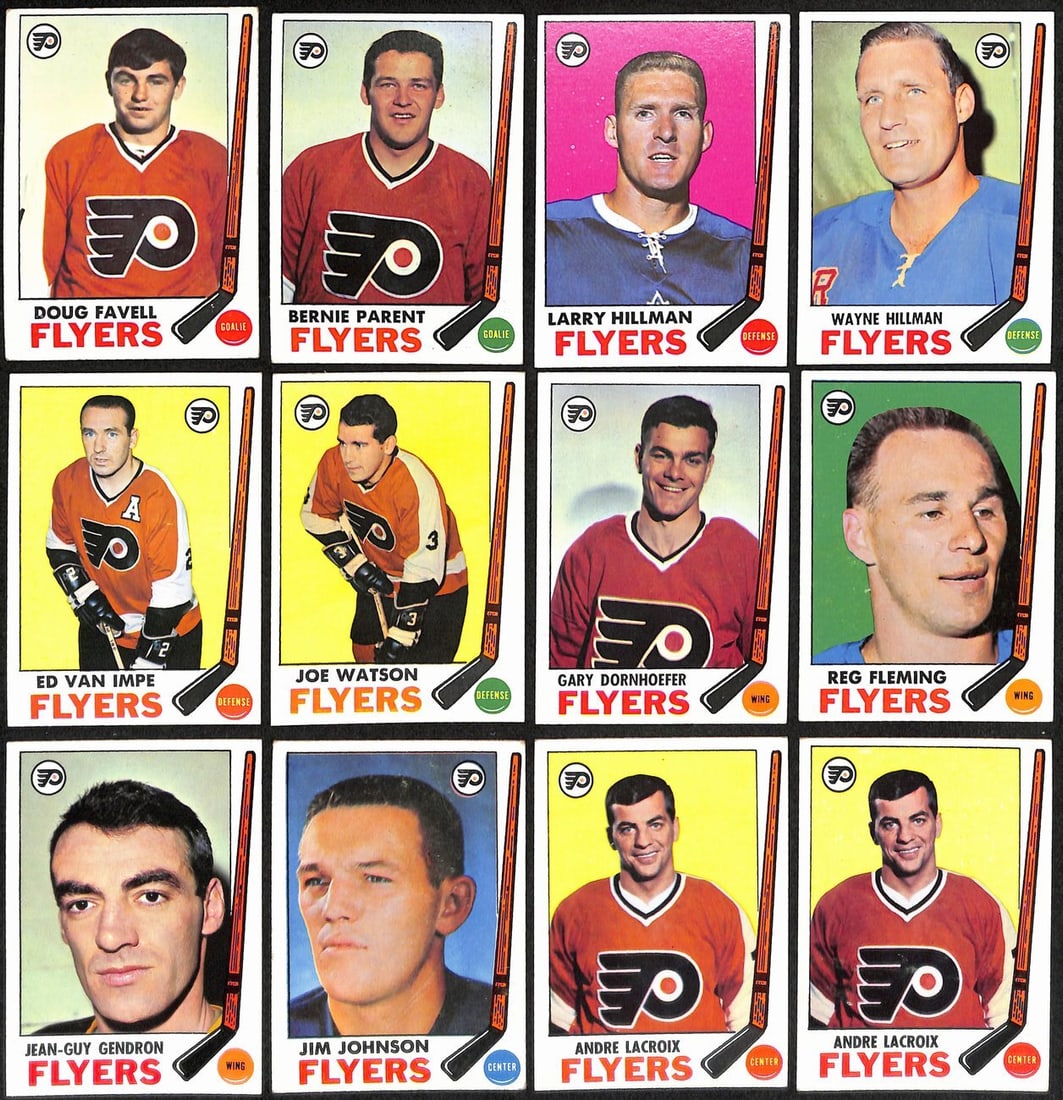 1969-70 Topps Hockey Philadelphia Flyers Complete Team Set (11/ 11) Cards 189197 (1 of 5)
