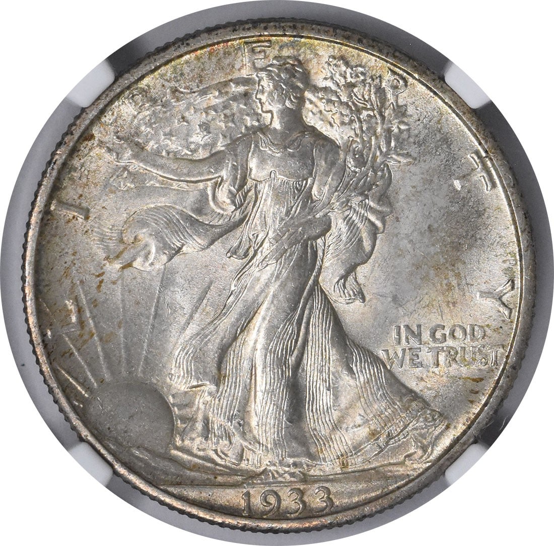 1933-S Walking Liberty Silver Half Dollar MS64 NGC (CAC) - 2