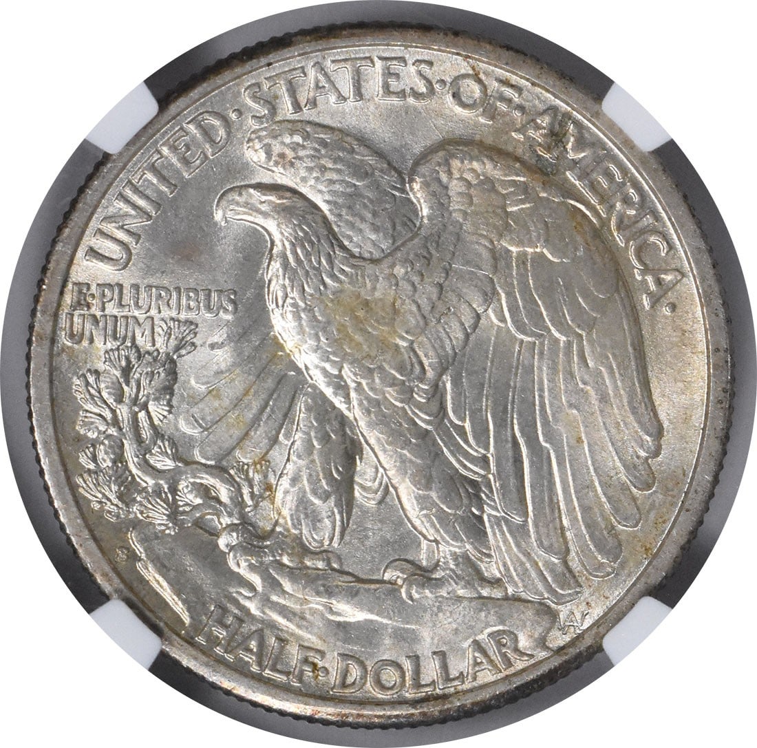 1933-S Walking Liberty Silver Half Dollar MS64 NGC (CAC) - 3