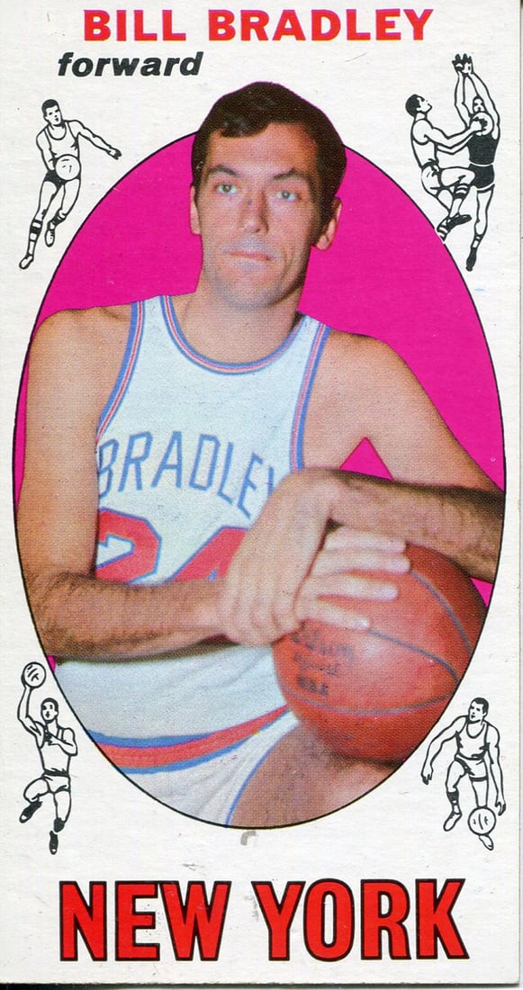 Bill Bradley Unsigned 1969-70 Topps Card: Bill Bradley Unsigned 1969-70 Topps Card Card features an unsigned image from the 1969-70 Topps set, a classic baseball card series. The card itself is in good condition and bears a signature. This