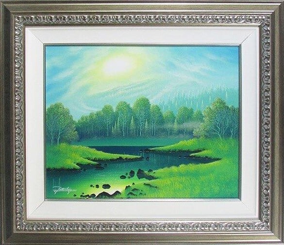 Jon Rattenbury Original Acrylic Painting On Canvas Sky Blue (1 of 2)