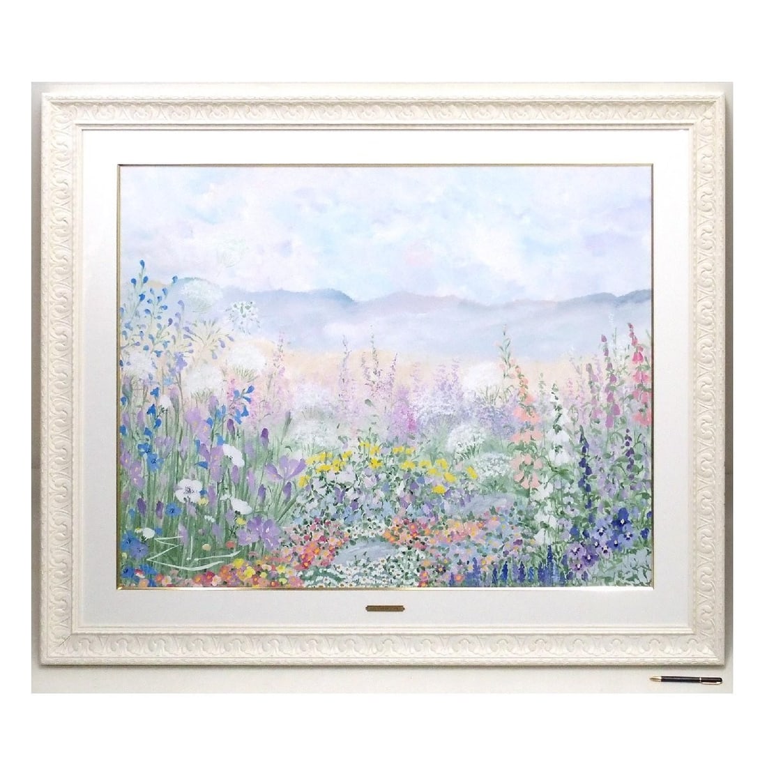 Early Morning Large Floral Landscape Ida Valicchio Signed Acrylic Painting (1 of 5)