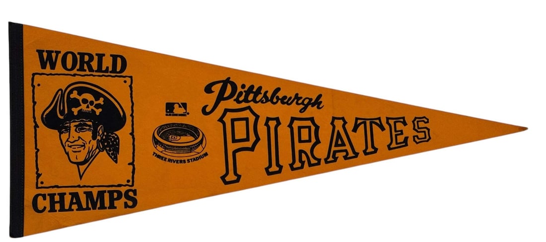 1960's Pittsburgh Pirates Large Vintage Pennant Banner (1 of 1)