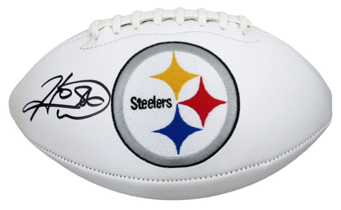 Hines Ward Signed/ Autographed White Steelers Logo Football Beckett 204025 (1 of 4)