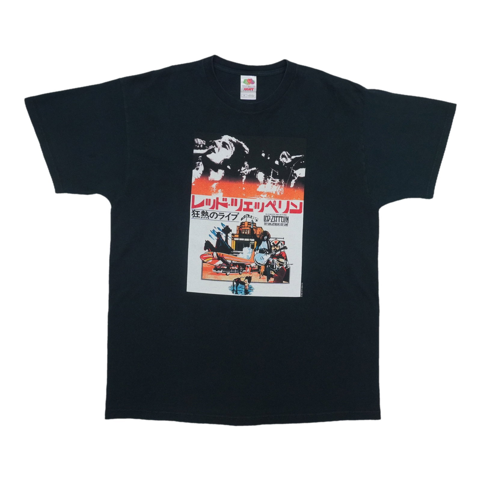 Zeppelin Shirt 2004: Zeppelin Shirt 2004 Extra Large, 100% Cotton, Black Led Zeppelin Shirt from 2004. This vintage shirt boasts a classic design with a 22.5-inch pit-to-pit length and a fitted silhouette. Arriving washed