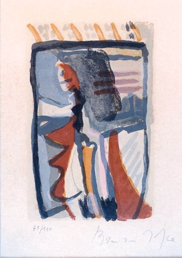 Bram Van Velde Signed Lithograph 71/ 110 Abstract Modernist Art (1 of 5)