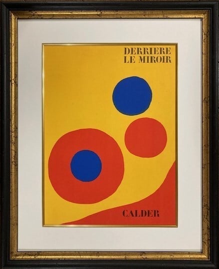 Alexander Calder Derriere le Miroir Lithograph Print Gold Framed (1 of 4)