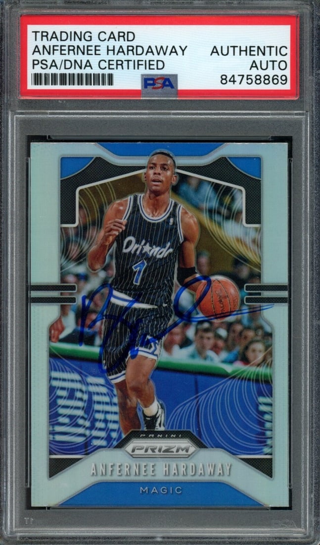 2019-20 Panini Prizm Anfernee Hardaway #12 Card Signed Magic PSA/ DNA 176118: 2019-20 Panini Prizm Anfernee Hardaway #12 Card Signed Magic PSA/ DNA 176118 Item Specifics: Product: Photo Original/Reprint: Original Autograph Authentication: PSA/DNA Team: Orlando Magic League: