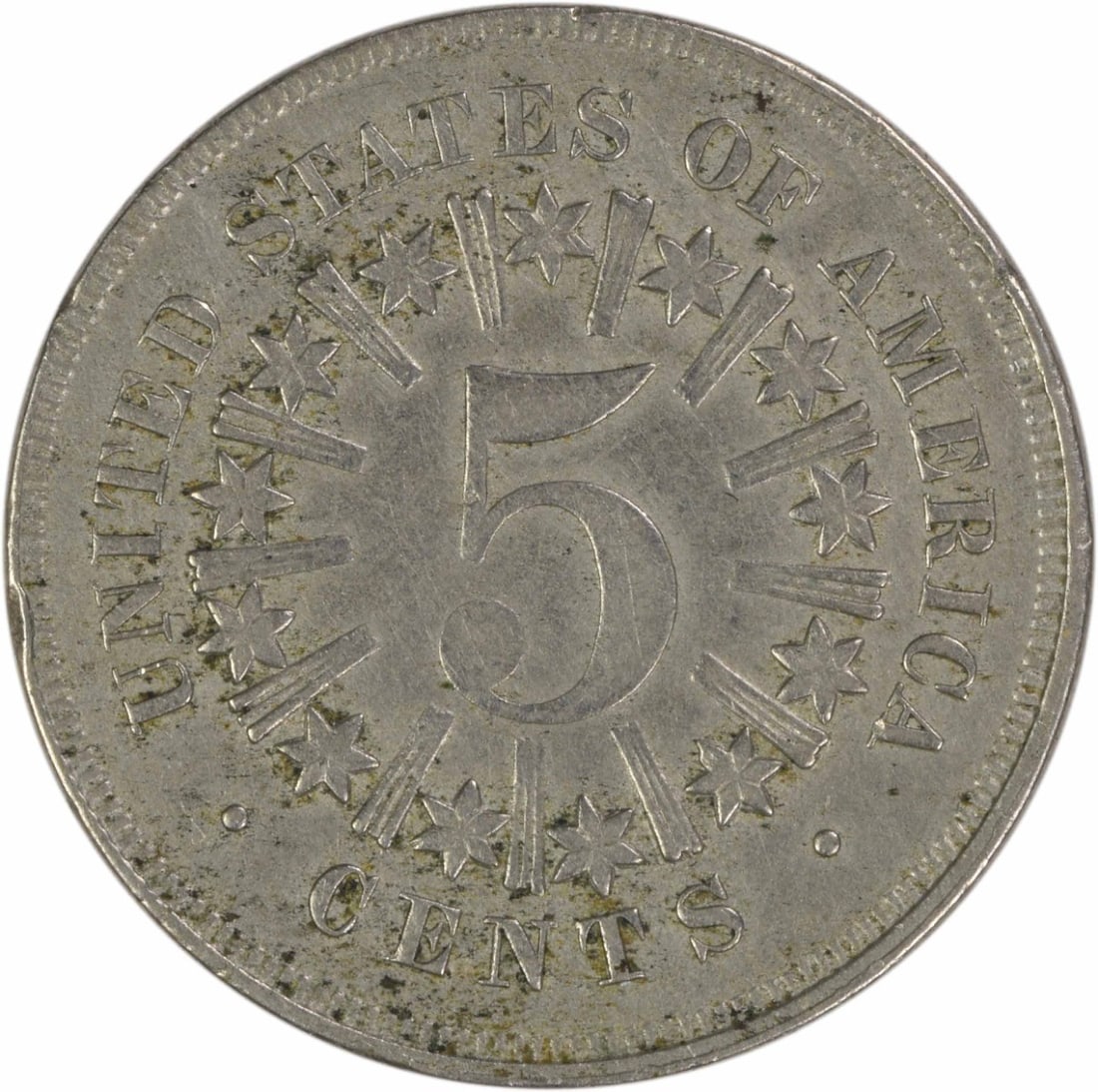 Shield Rays EF Uncertified 1867 Nickel - 2