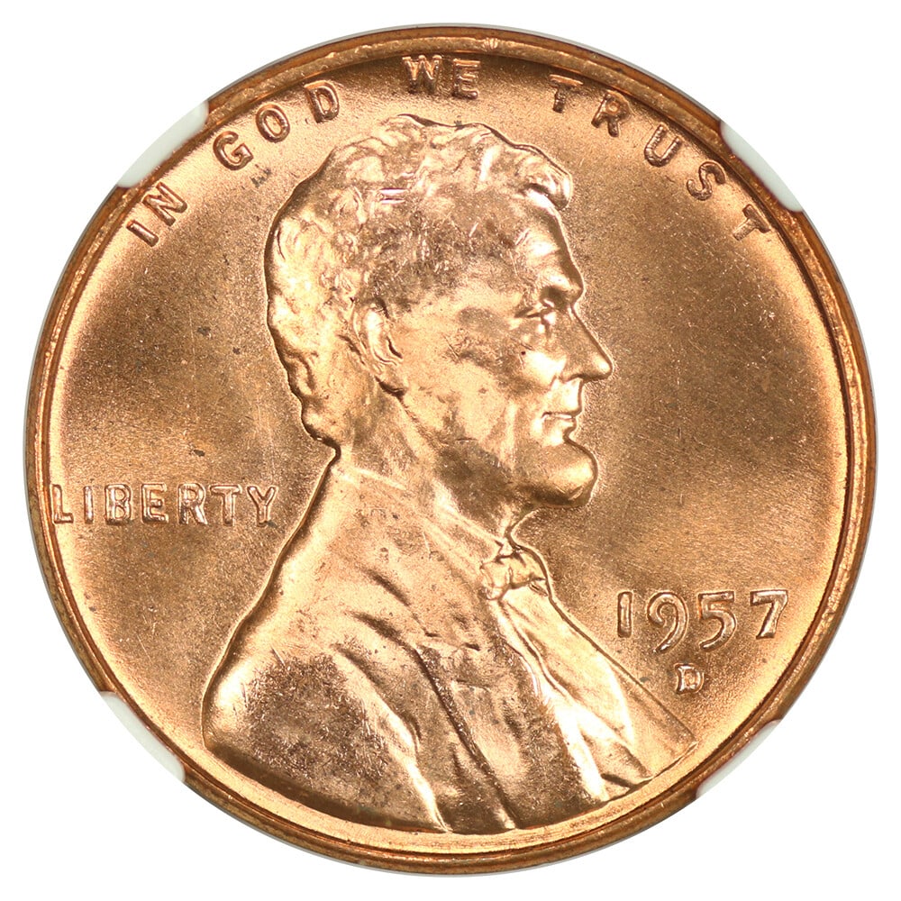 1957-D 1C NGC MS67RD - 3