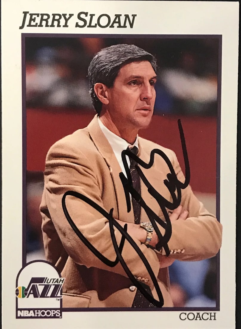 Jerry Sloan JSA Hoops Card NBA 1991 92 Autographed (1 of 2)