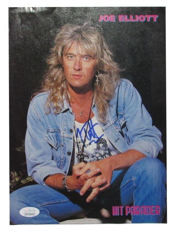 Joe Elliot Def Leppard Autographed Magazine Photo: Joe Elliot Def Leppard Autographed Magazine Photo Authentic Joe Elliott signed magazine photo, verified by JSA authentication. This rare and unique item features the iconic frontman of Def Leppard,