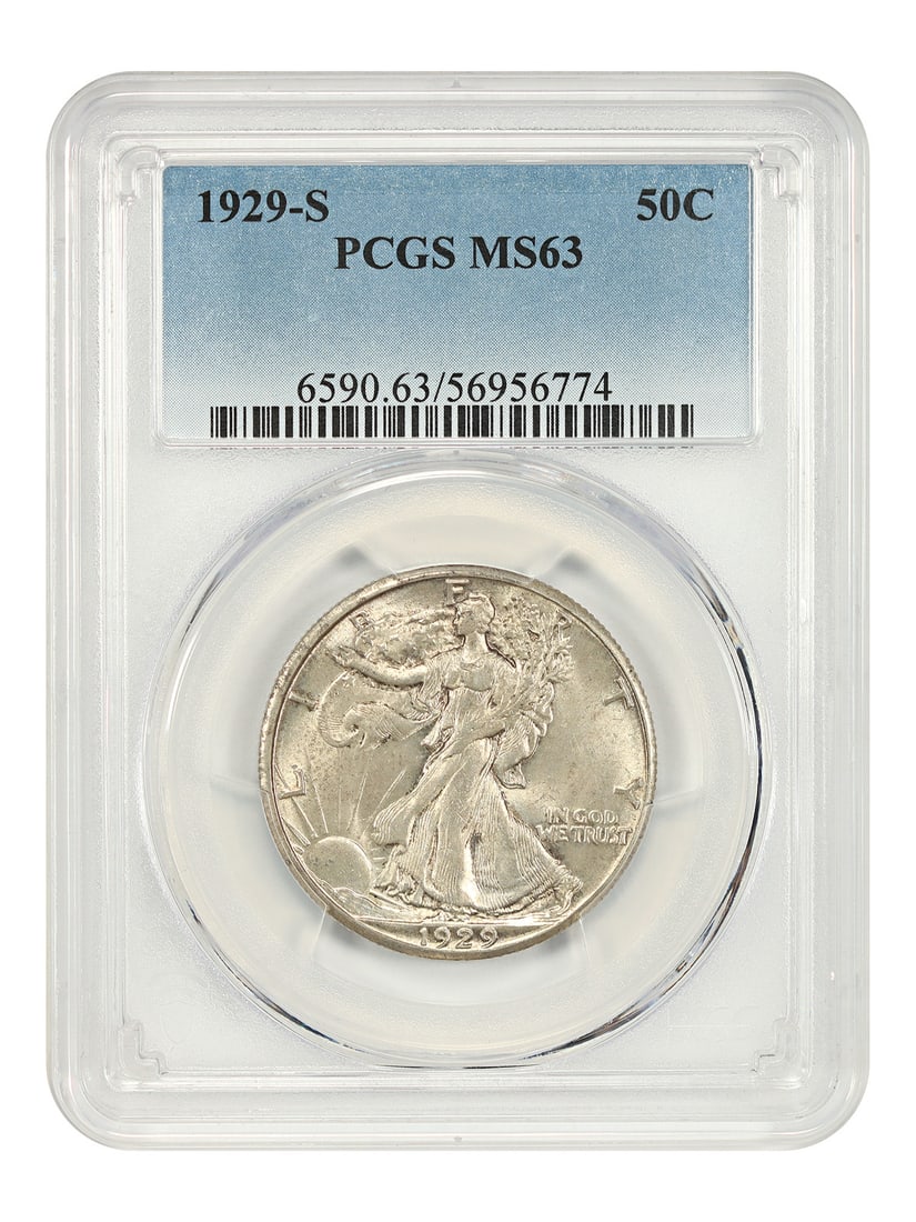 Half dollar Walking Liberty 1929-S PCGS MS63 (1 of 4)