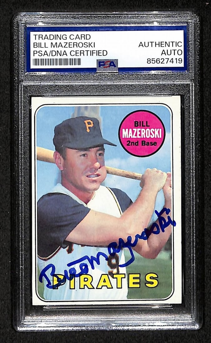 1969 Topps Bill Mazeroski HOF Signed/ Autographed Card Pirates PSA/ DNA BA204694: 1969 Topps Bill Mazeroski HOF Signed/ Autographed Card Pirates PSA/ DNA BA204694 Item Specifics: Original/Reprint: Original Product: Card Sport: Baseball Product Disclaimer: Not affiliated with any te