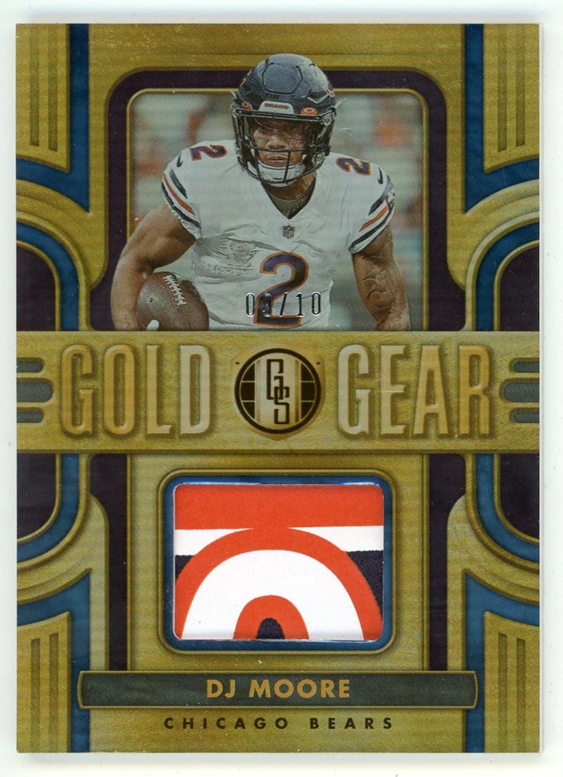Moore DJ 2023 Panini Gold Standard Gold Gear Patch Relic GG FM (1 of 2)