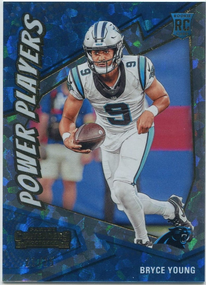 Bryce Young 2023 Panini Contenders Power Players Cracked Ice RC #23 21/ 25: Bryce Young 2023 Panini Contenders Power Players Cracked Ice RC #23 21/ 25 Bryce Young 2023 Panini Contenders Power Players Cracked Ice RC #23 21/25 is a unique autographed card from the Bowman